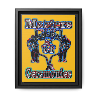 em cee squared - framed canvas art (yellow)
