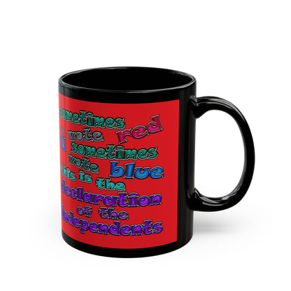 declaration of the independents - Black Mug (red)