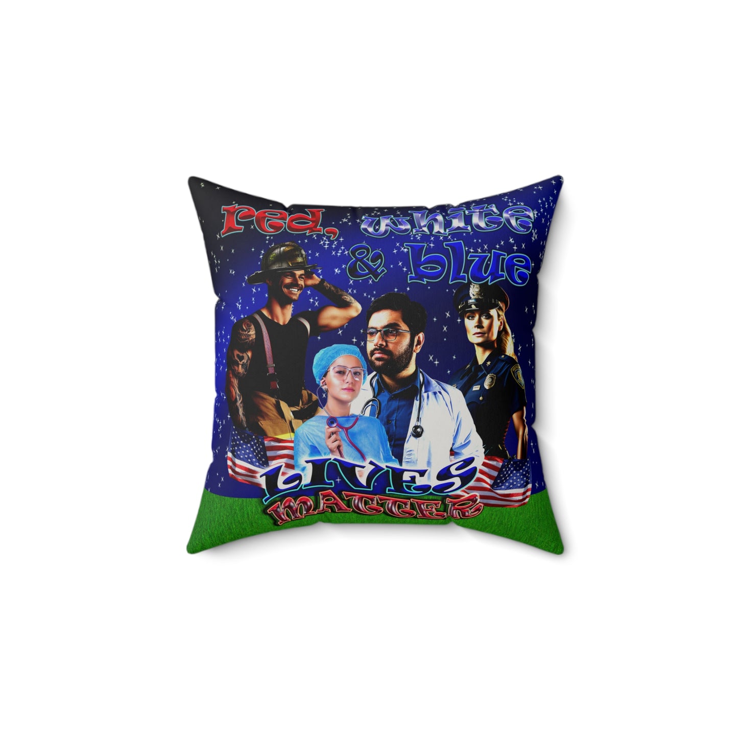 rw&b lives matter - Faux Suede Square Pillow - ('snoops' background)