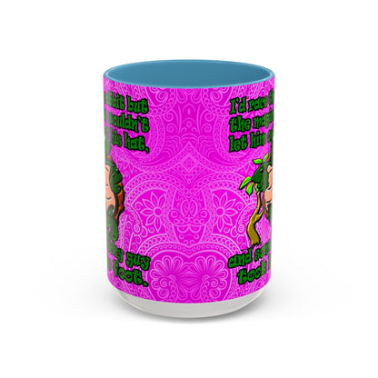 turtle race - Accent Mug (pink swirl)