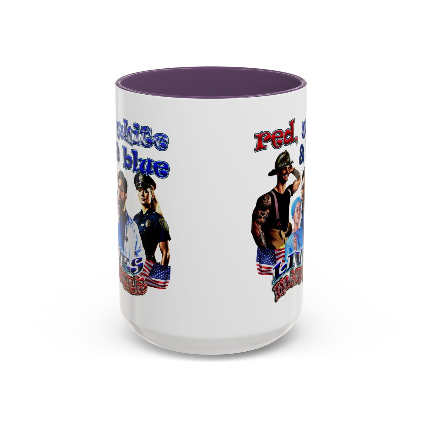 rw&b lives matter - Accent Mug (white)