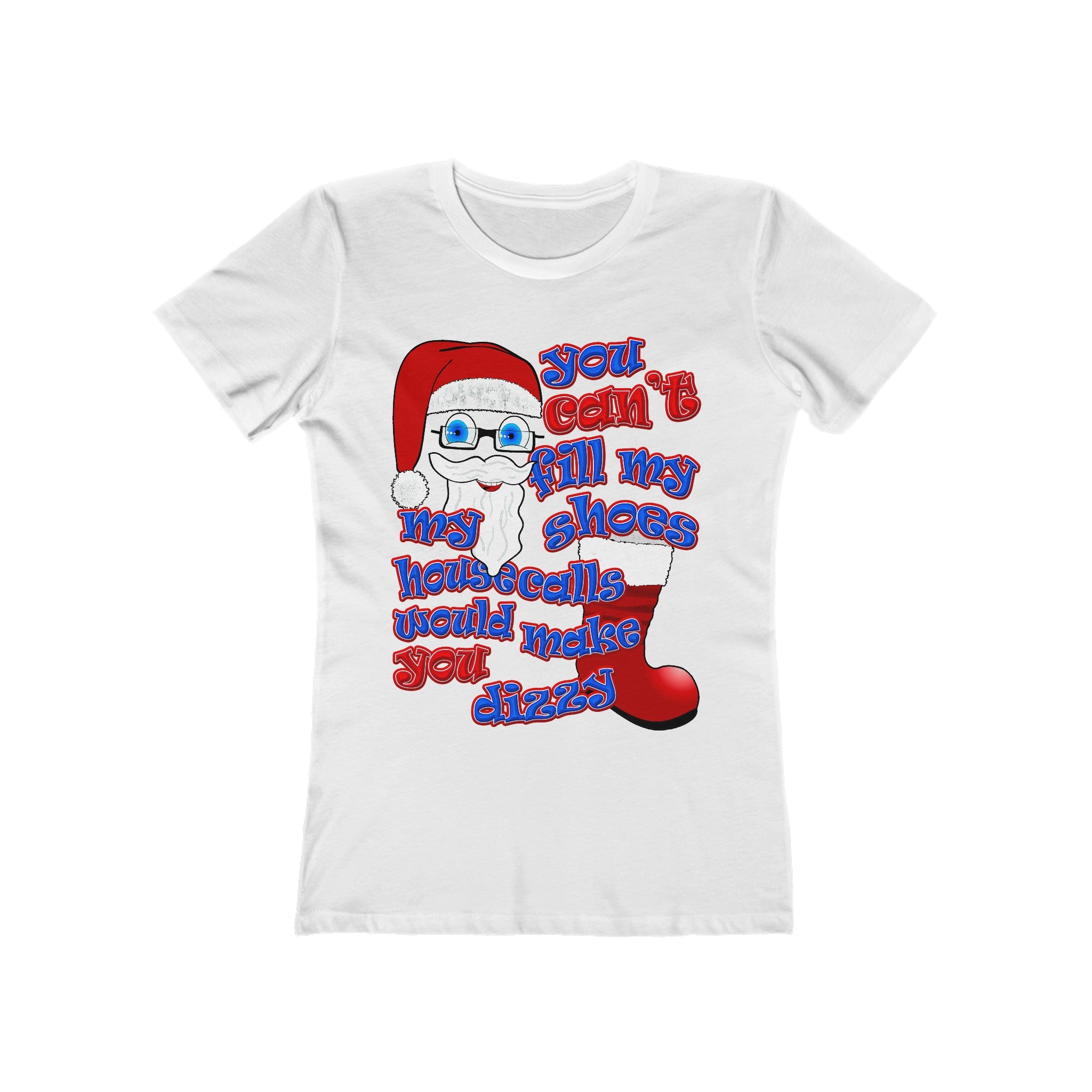 santa's shoes - Women's The Boyfriend Tee
