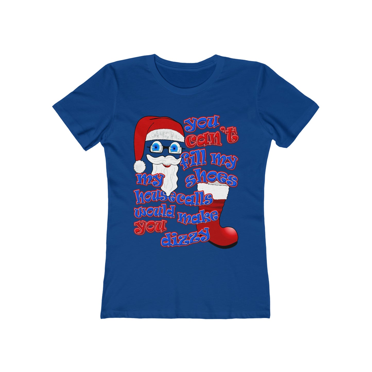 santa's shoes - Women's The Boyfriend Tee