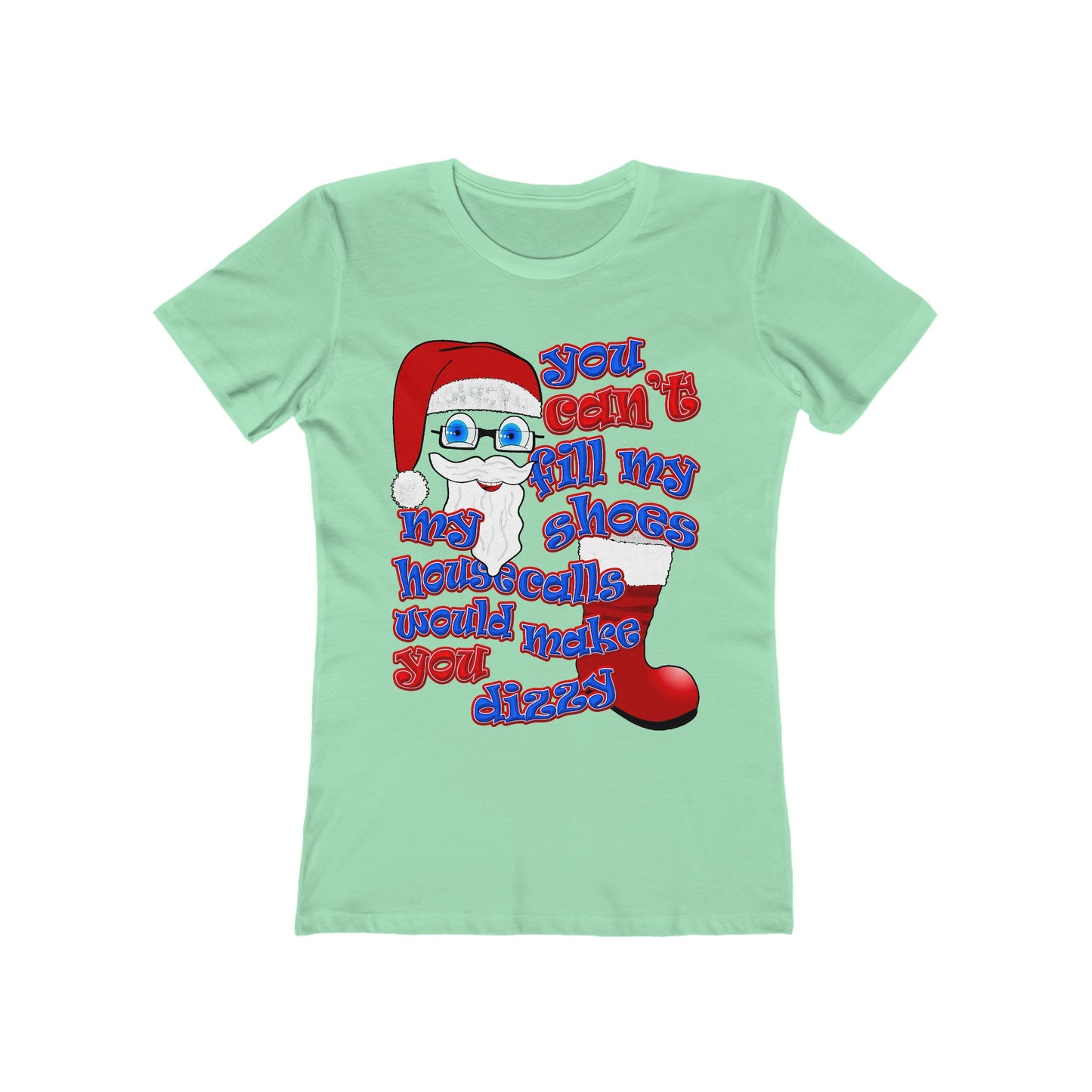 santa's shoes - Women's The Boyfriend Tee