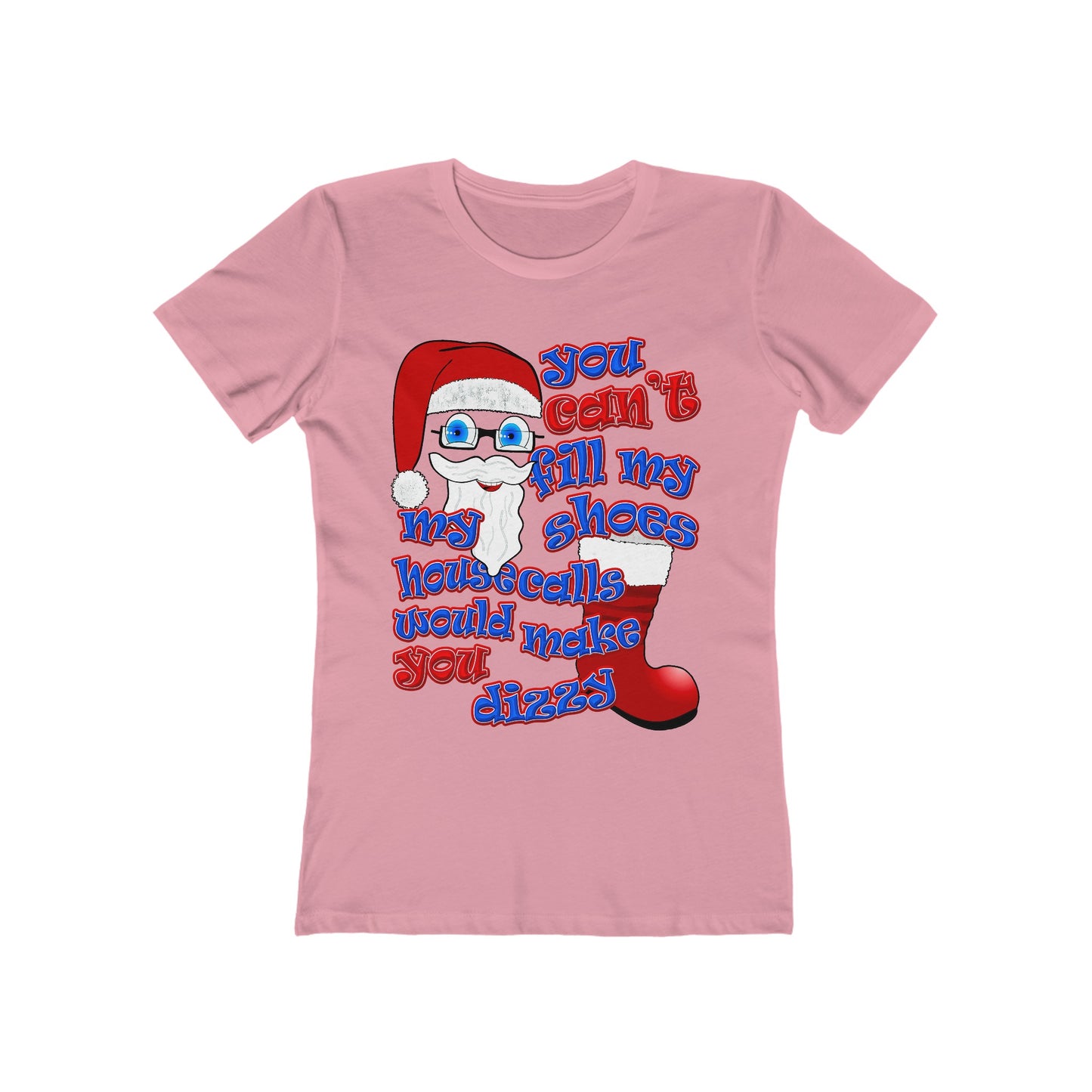 santa's shoes - Women's The Boyfriend Tee