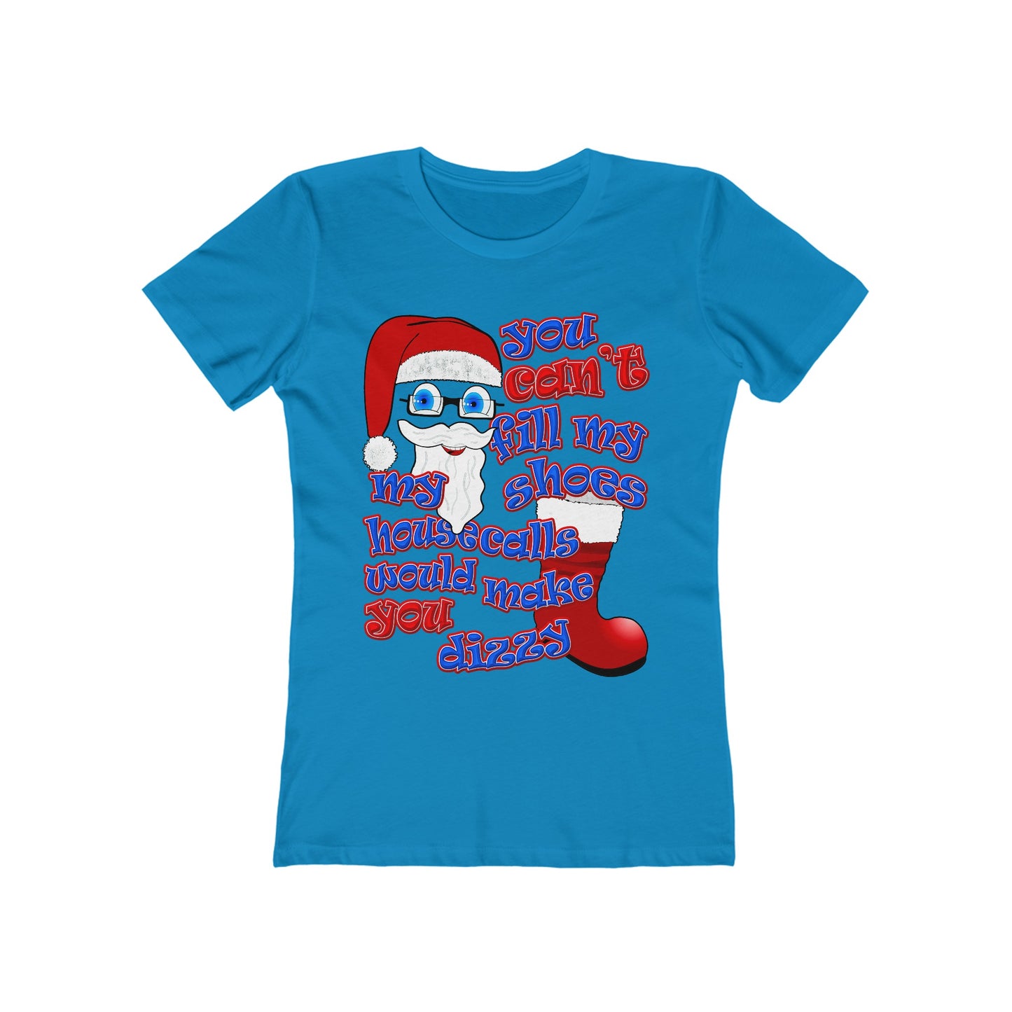 santa's shoes - Women's The Boyfriend Tee