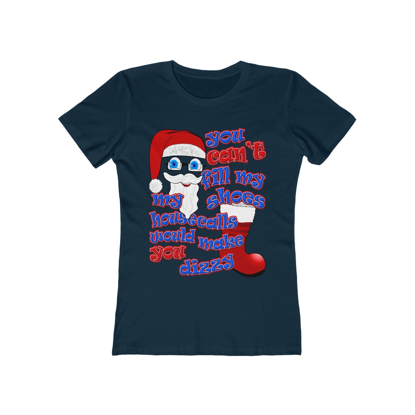 santa's shoes - Women's The Boyfriend Tee