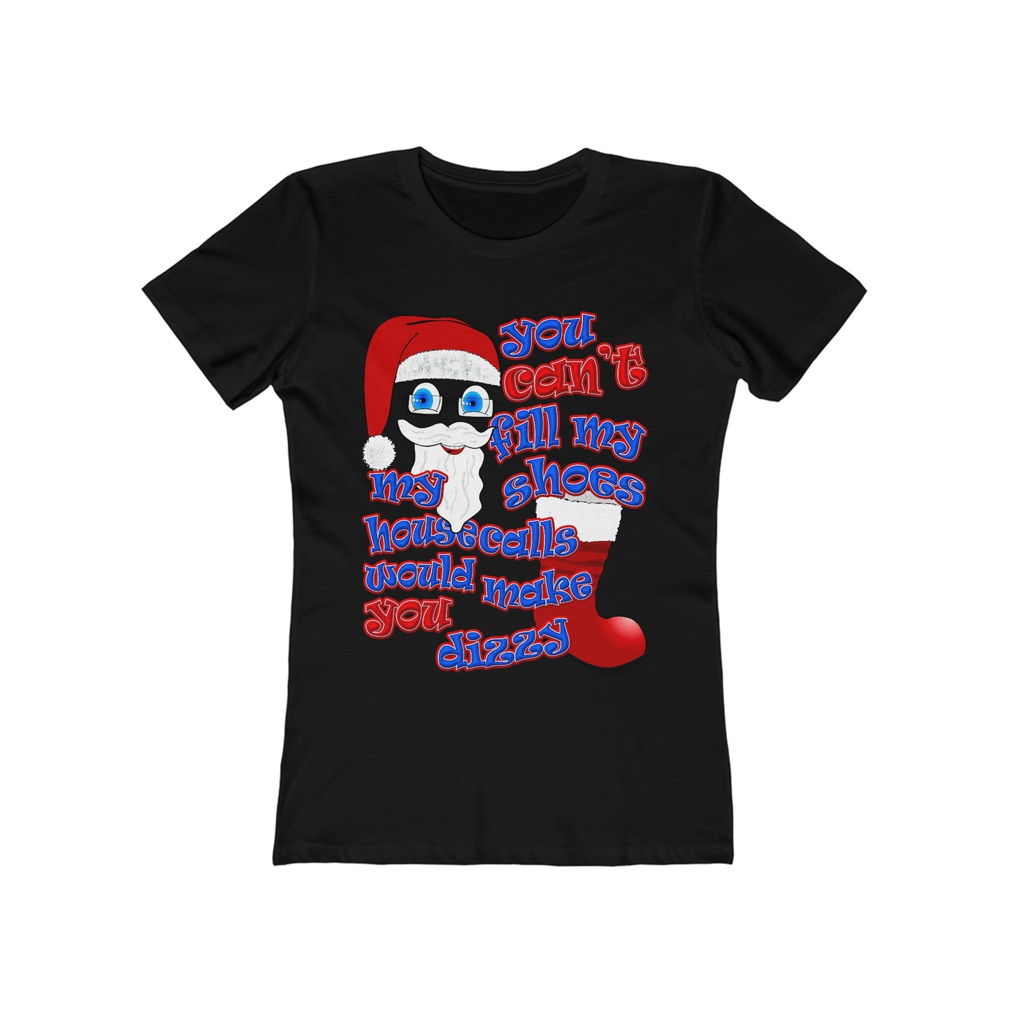 santa's shoes - Women's The Boyfriend Tee