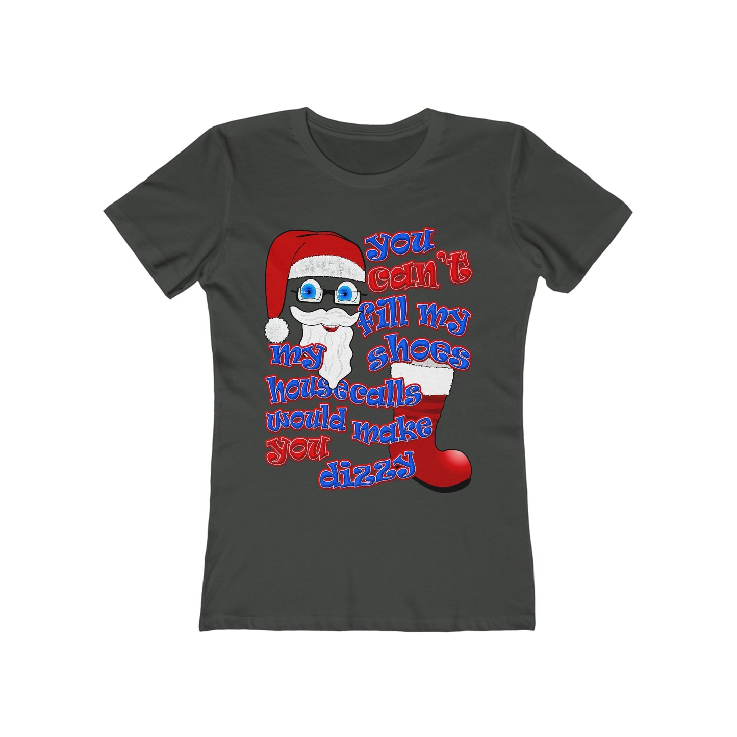 santa's shoes - Women's The Boyfriend Tee