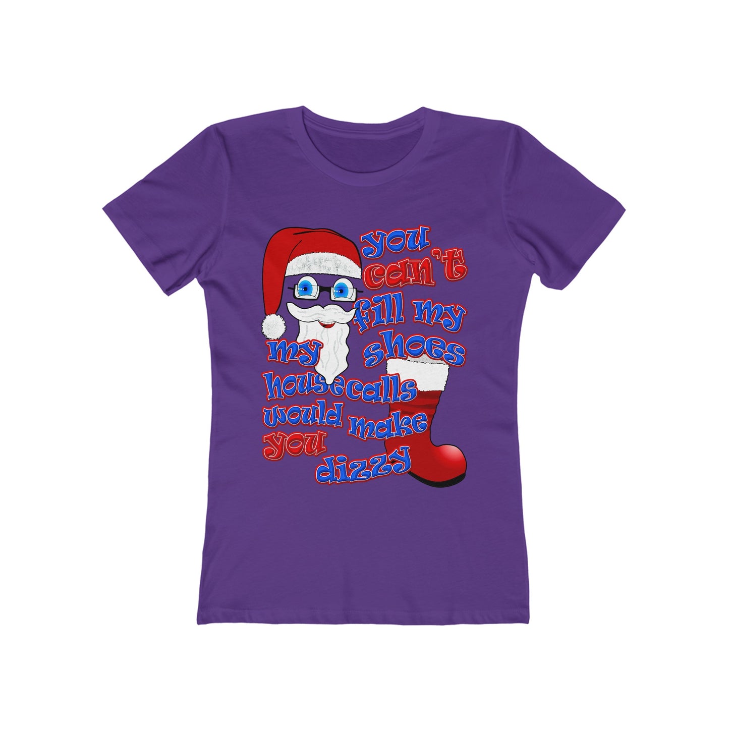 santa's shoes - Women's The Boyfriend Tee