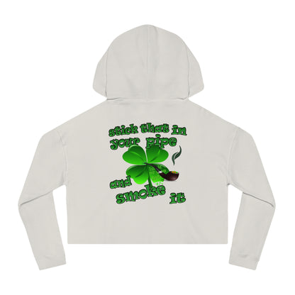 celtics logo - Women’s Cropped Hooded Sweatshirt