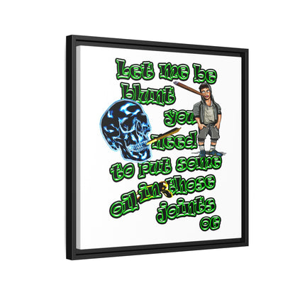 og - framed canvas art (white)