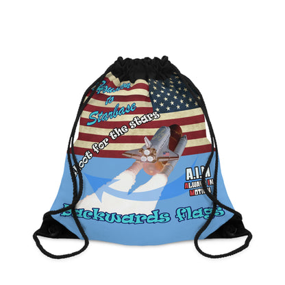 shoot for the stars - Drawstring Bag (light blue)