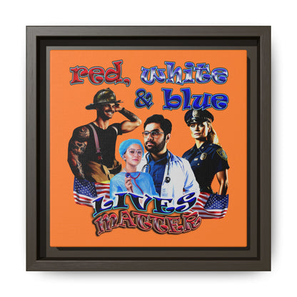 rw&b lives matter - framed canvas art (crusta)