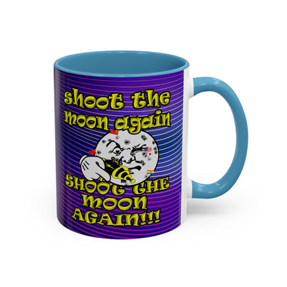 shoot the moon again - Accent Mug (purple wave)