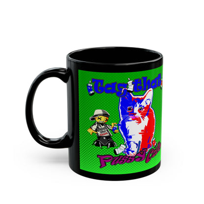 tag that - Black Mug (logo green)