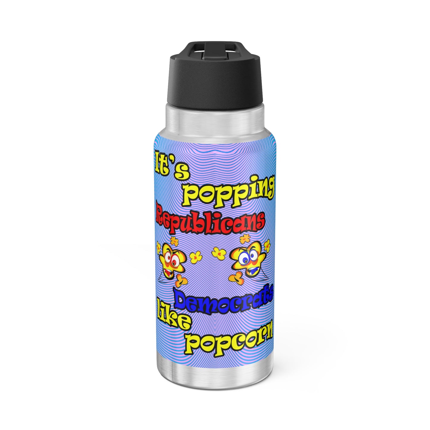 popping like popcorn - Gator Tumbler, 32oz  (light blue-purple wave)