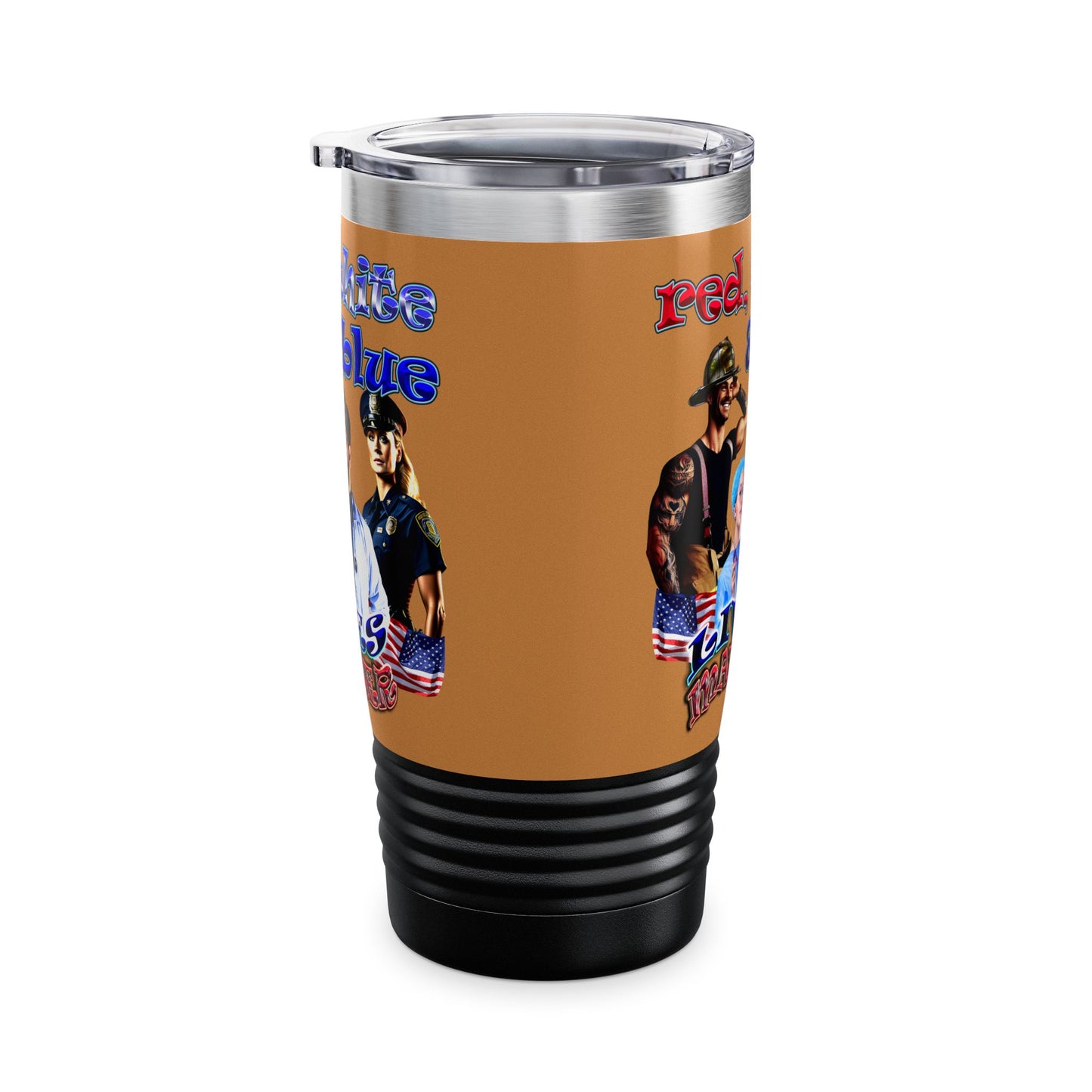 rw&b lives matter - Ringneck Tumbler, 20oz (light brown)