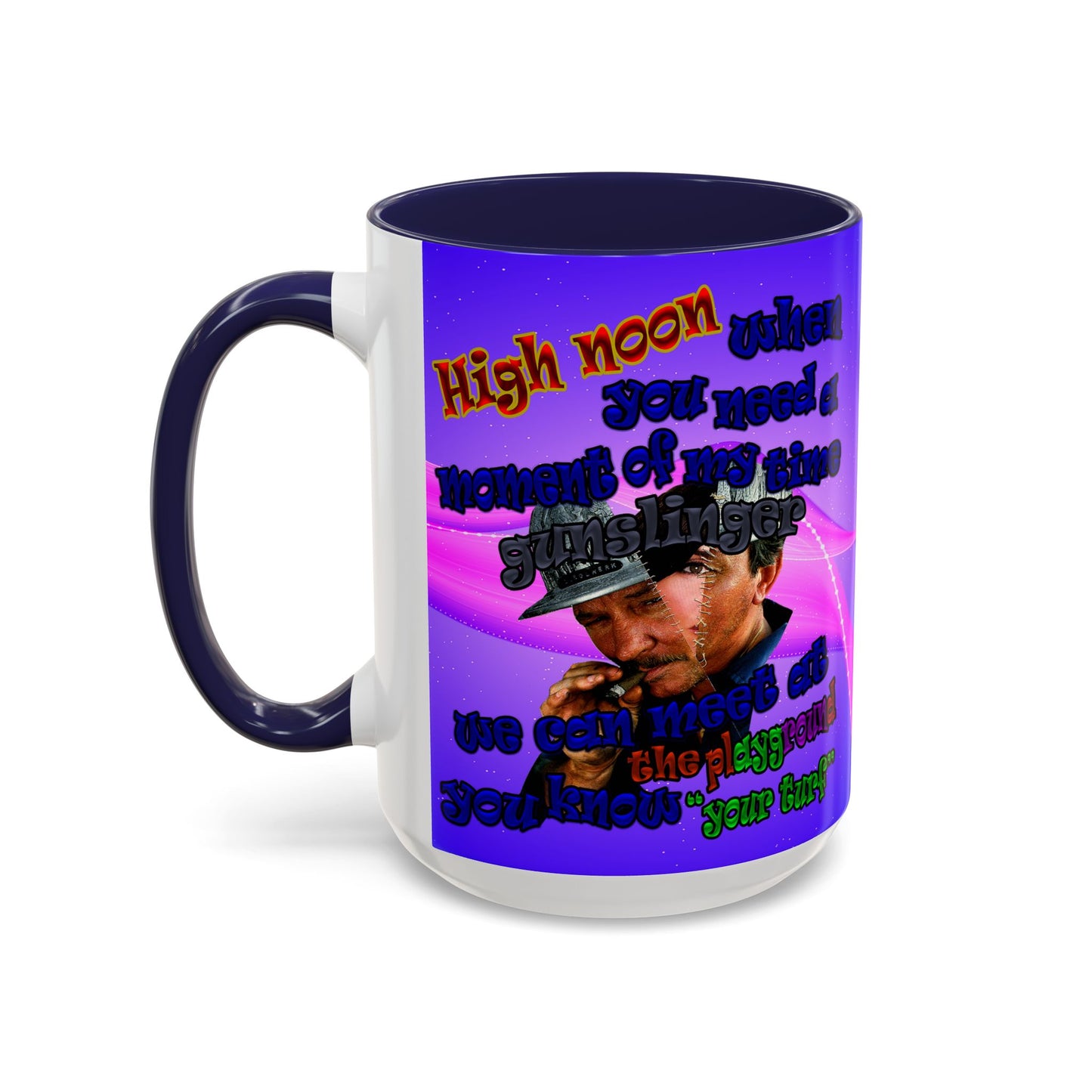 high noon - Accent Mug (purple-pink wave)