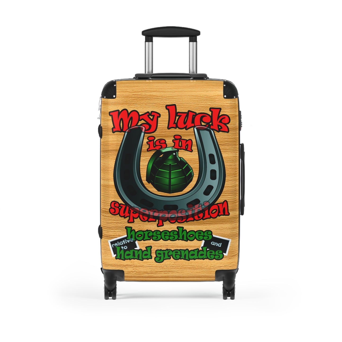 my luck - Suitcase (butterscotch wood finish)