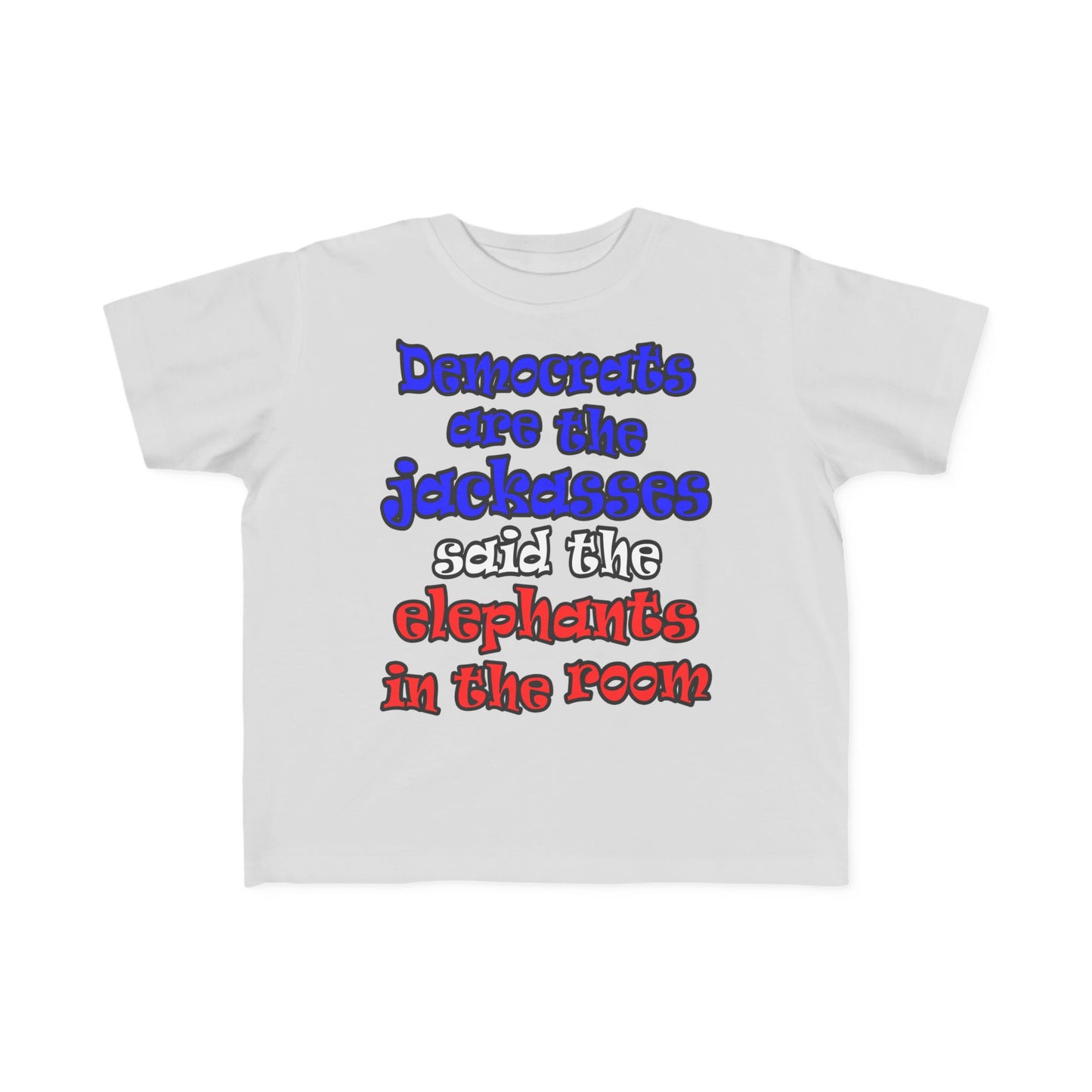 donkeys and elephants - Toddler's Fine Jersey Tee