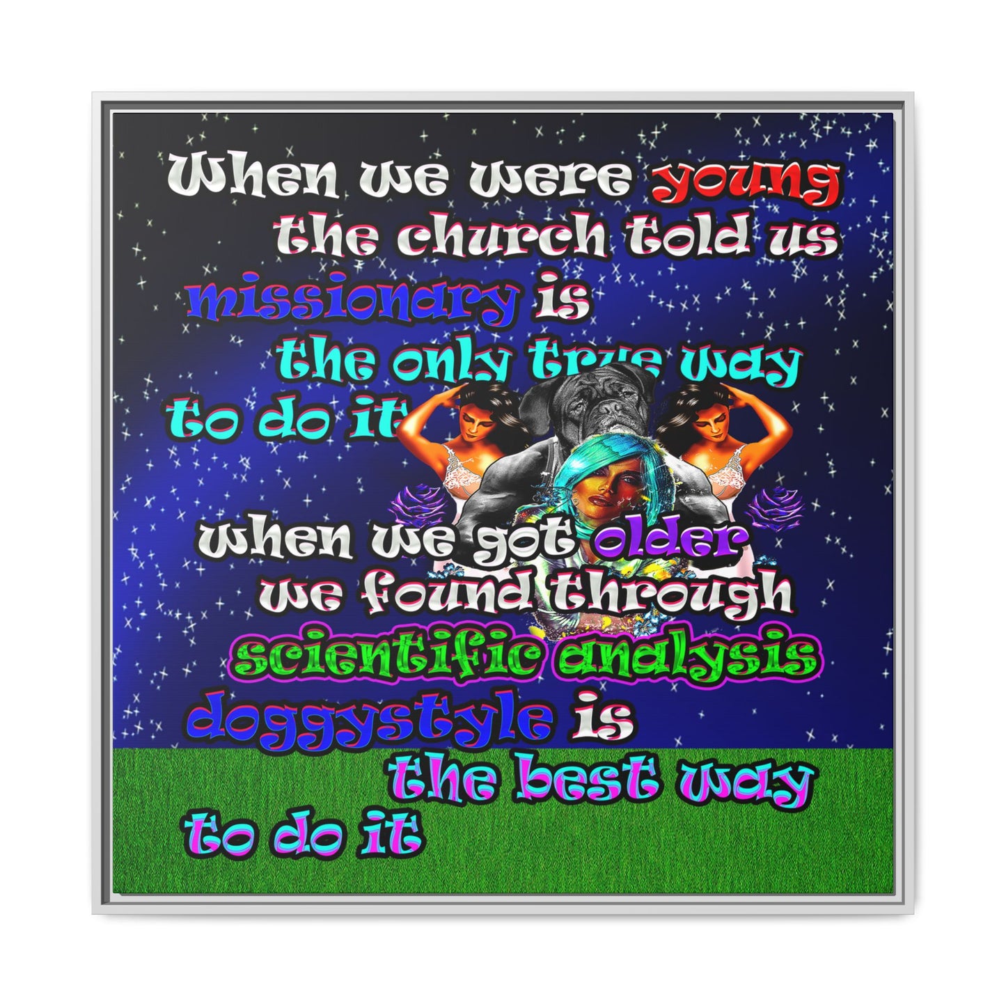 doggystyle - framed canvas art ('snoops' background)
