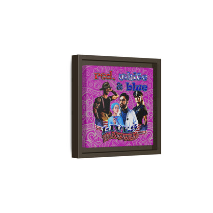 rw&b lives matter - framed canvas art (pink swirl)