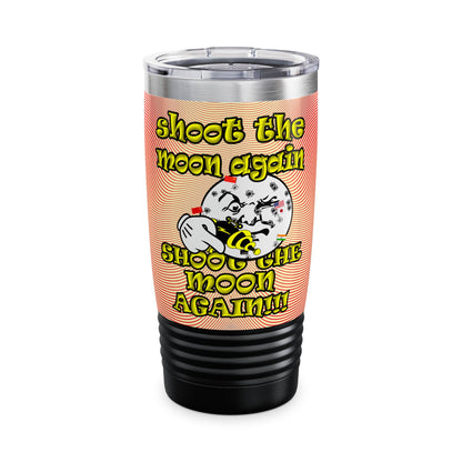 shoot the moon again - Ringneck Tumbler, 20oz (yellow-orange wave)