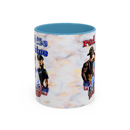 rw&b lives matter - Accent Mug (white marble)
