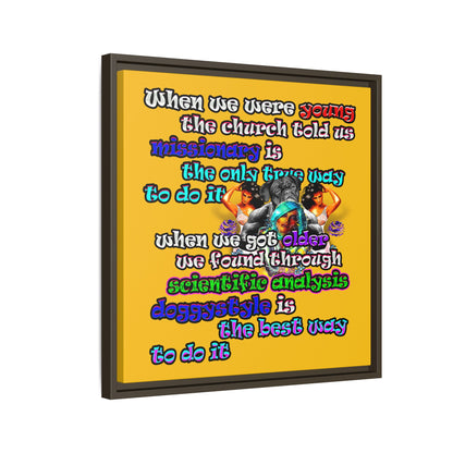 doggystyle - framed canvas art (yellow)