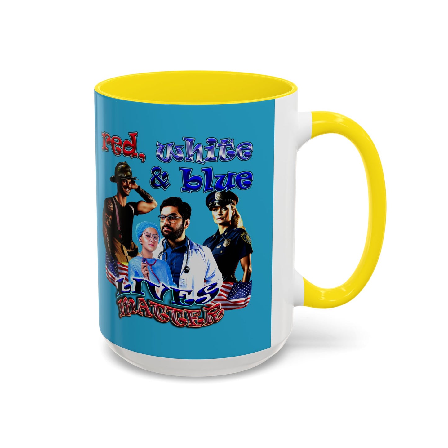 rw&b lives matter - Accent Mug (turquoise)