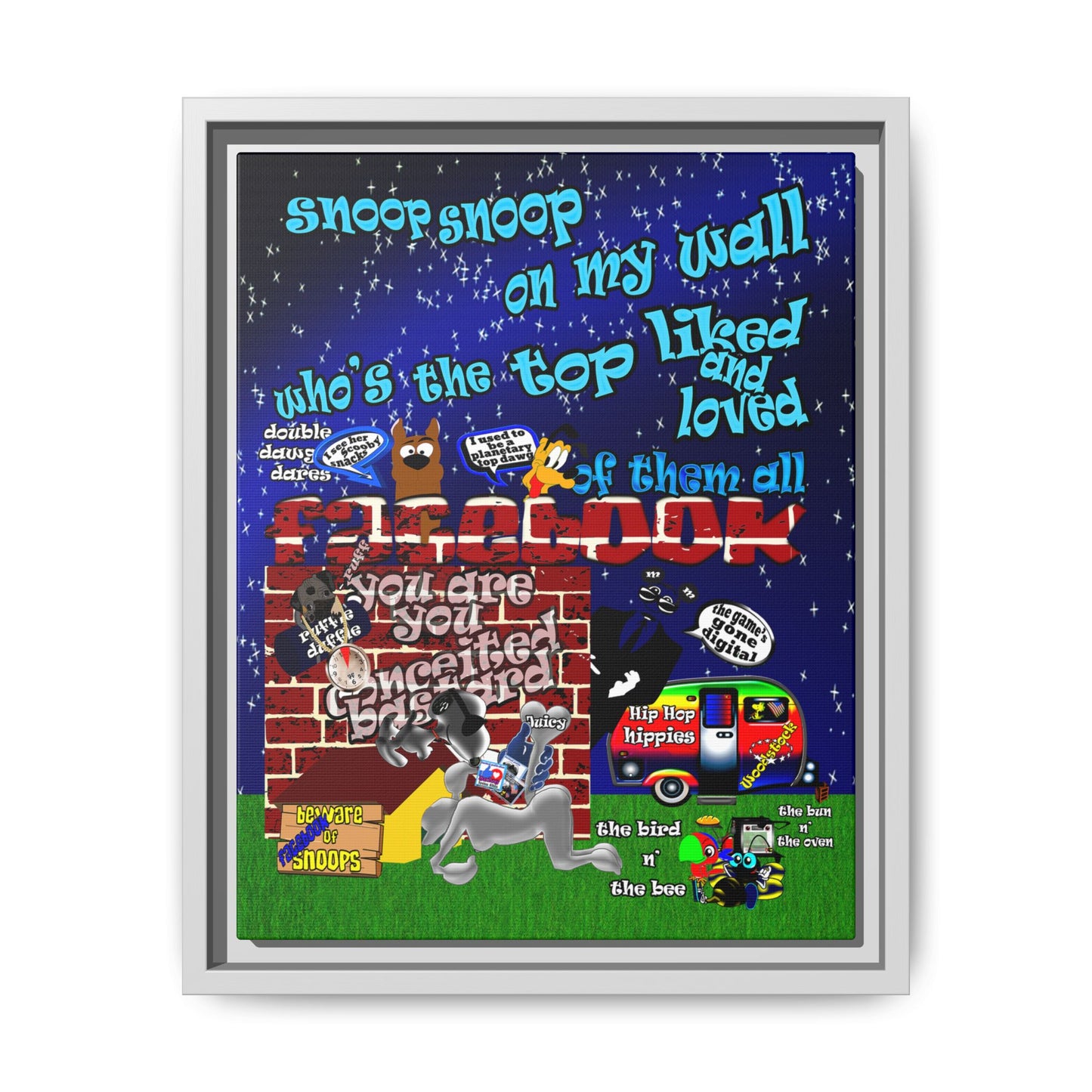 snoops - framed canvas art