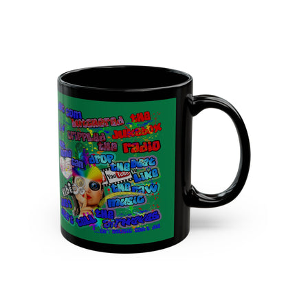 drop the beat - Black Mug (dark green)
