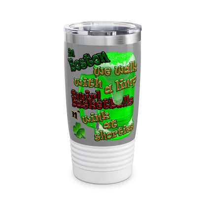 celtics logo - Ringneck Tumbler, 20oz (grey)