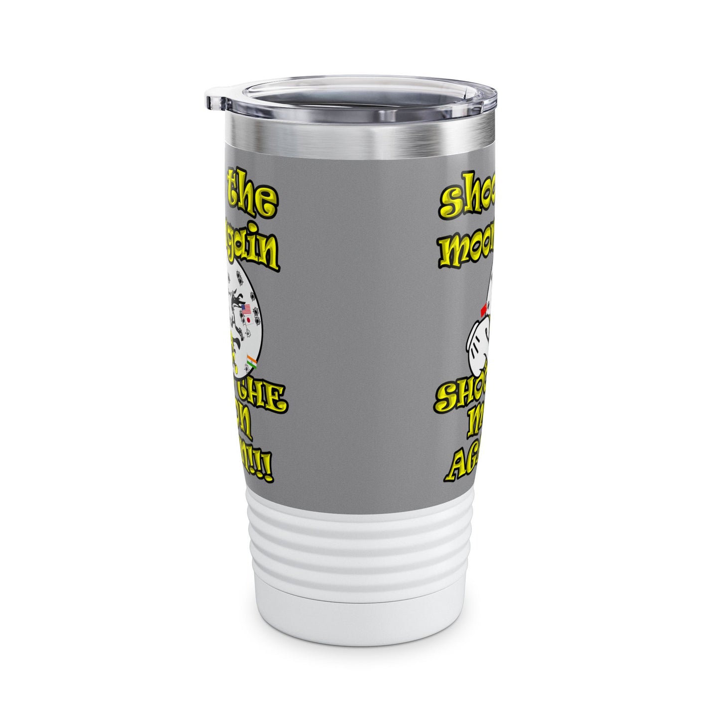 shoot the moon again - Ringneck Tumbler, 20oz (grey)