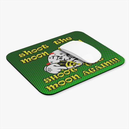 shoot the moon again - Mouse Pad (Rectangle) (logo green)