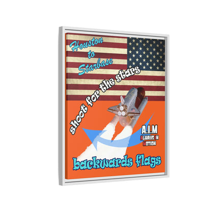 shoot for the stars - framed canvas art (orange)