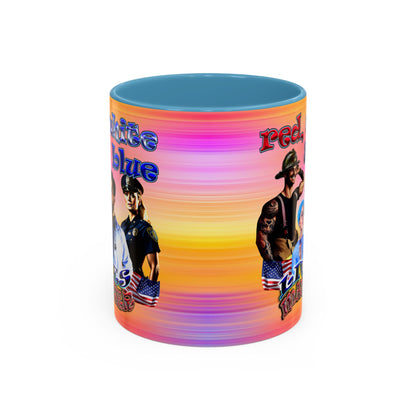 rw&b lives matter - Accent Mug (color blur)