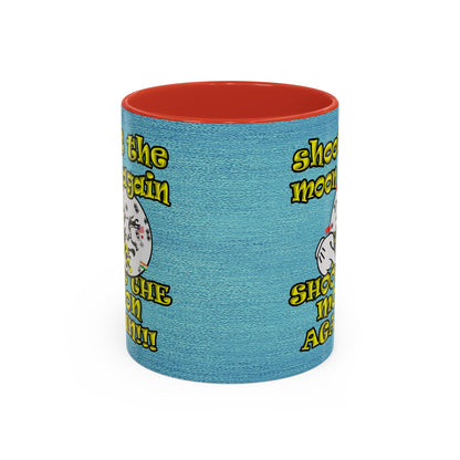 shoot the moon again - Accent Mug (faded blue)