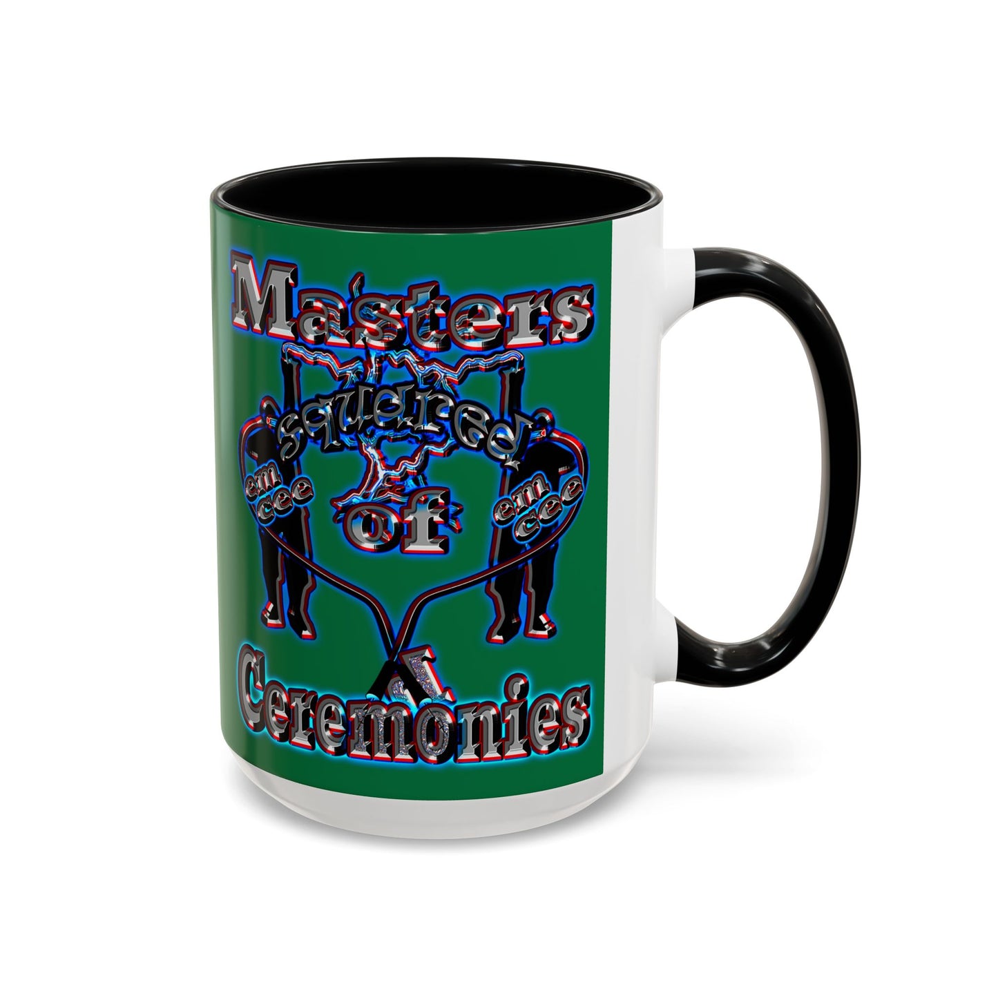 em cee squared - Accent Mug (dark green)
