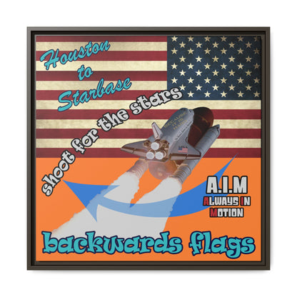shoot for the stars - framed canvas art (crusta)