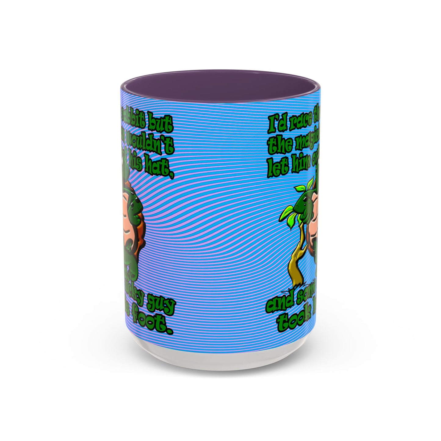 turtle race - Accent Mug (light blue-purple wave)