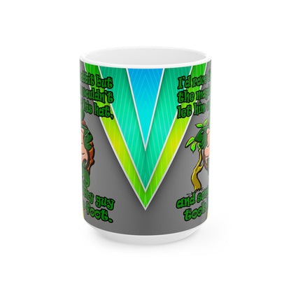 turtle race - White Mug (rainbow split)