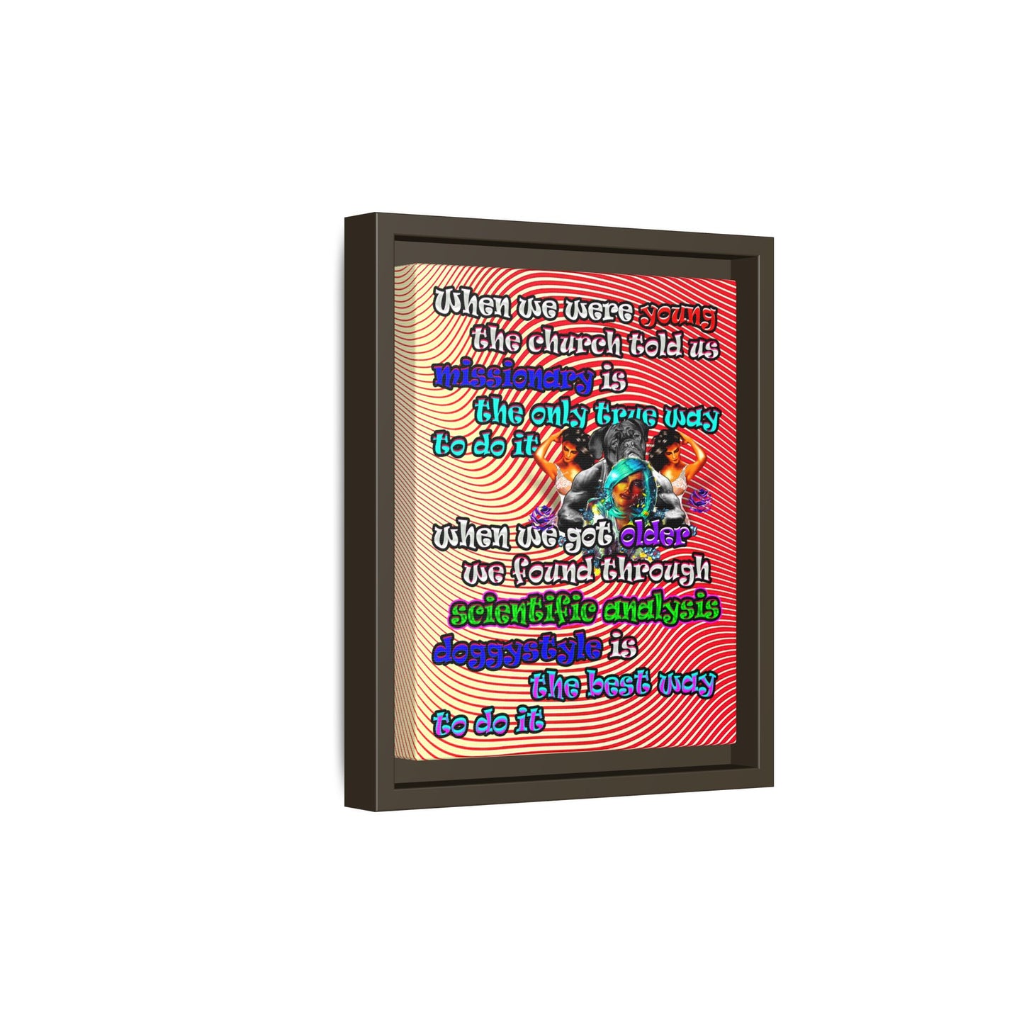 doggystyle - framed canvas art (yellow-orange wave)