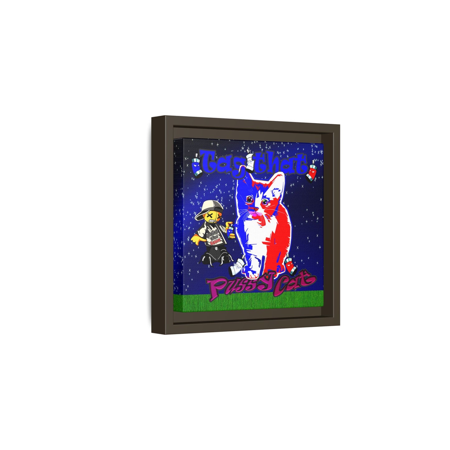 tag that - framed canvas art ('snoops' background)