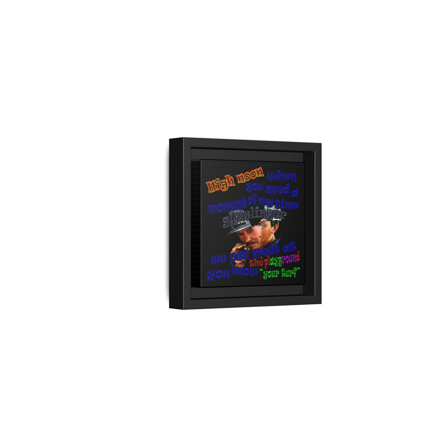 high noon - framed canvas art (black)