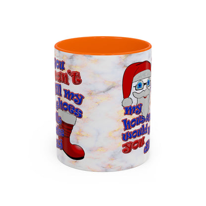 santa's shoes - Accent Mug (white marble)