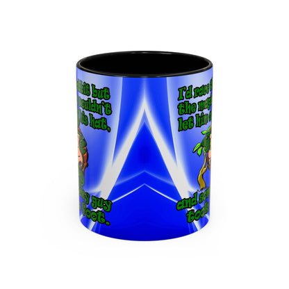 turtle race - Accent Mug (blue-white wave)