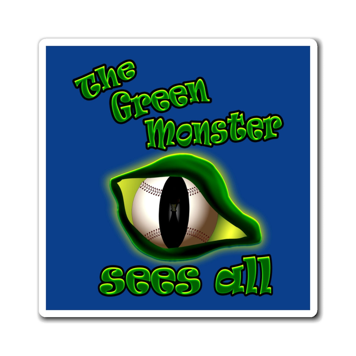 green monster - Magnets - (dark blue)