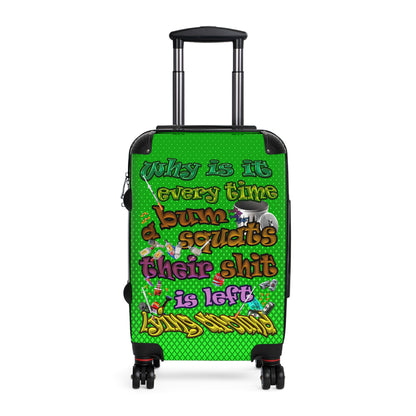 the bum's shit - Suitcase (logo green)